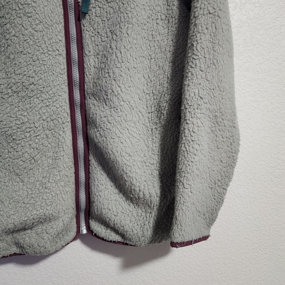 PATAGONIA full zip Retro Pile Hoody in grey size L - Picture 11 of 12